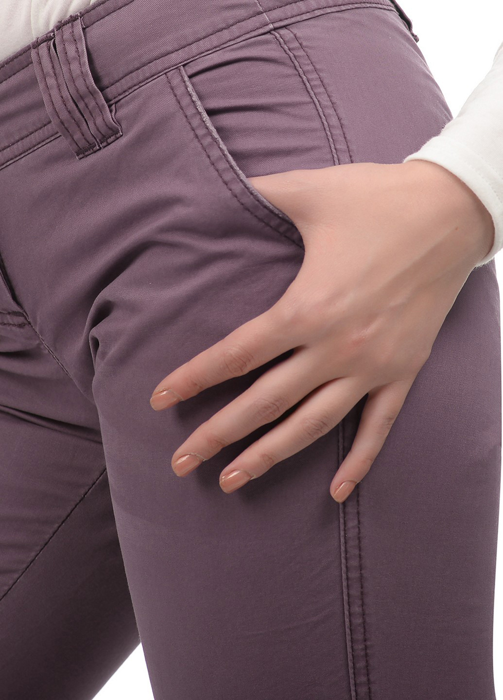 Розово-коричневые кэжуал демисезонные чиносы, зауженные брюки Tom Tailor