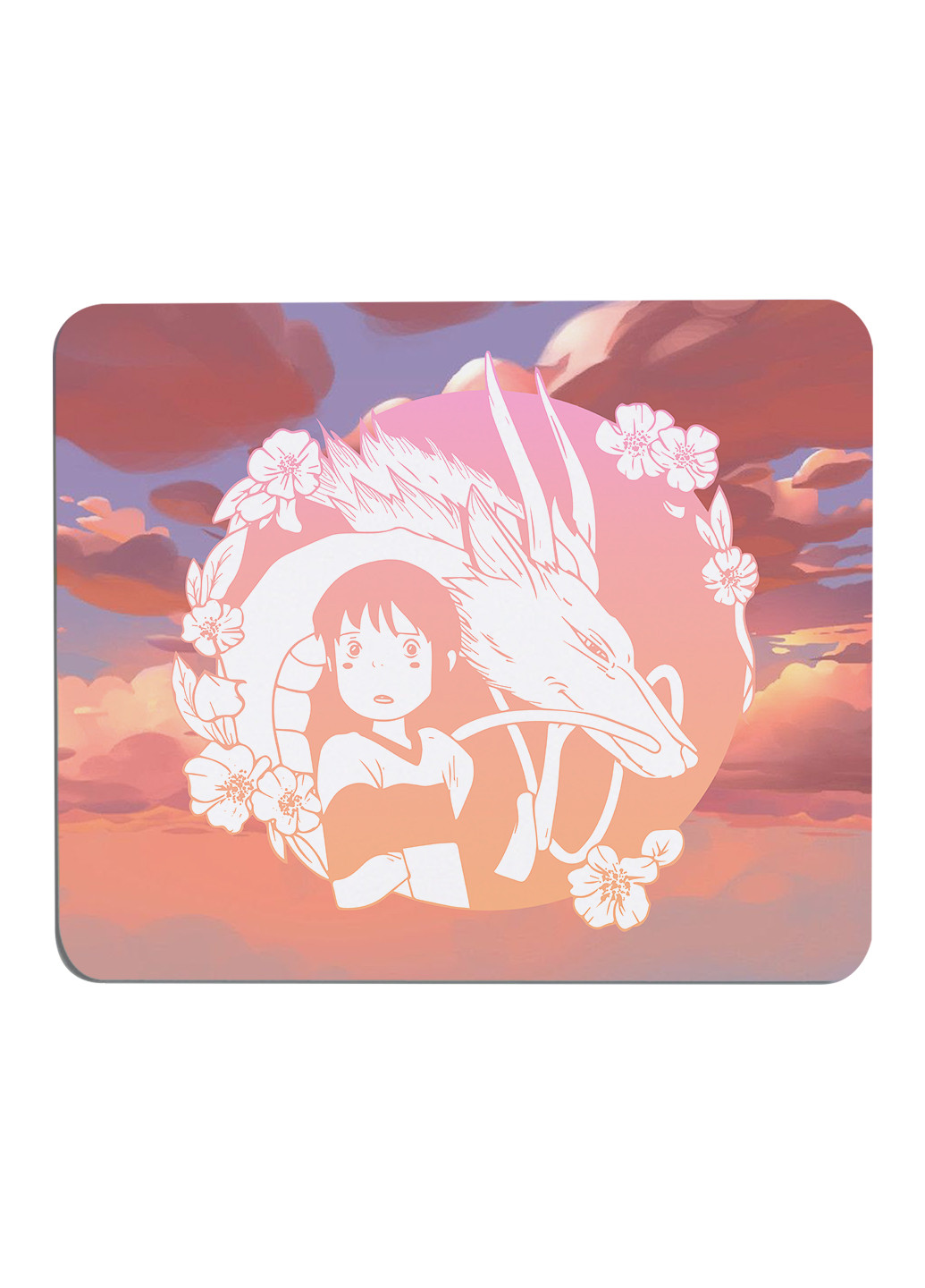 Килимок для мишки Тихиро Огіно Сен і Хакуо Віднесені примарами Spirited Away (25108-2647) 22х18 см MobiPrint (222995205)