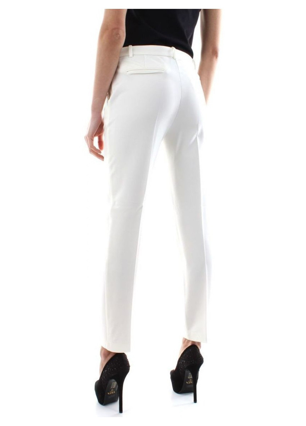 Белые кэжуал демисезонные зауженные брюки Pinko
