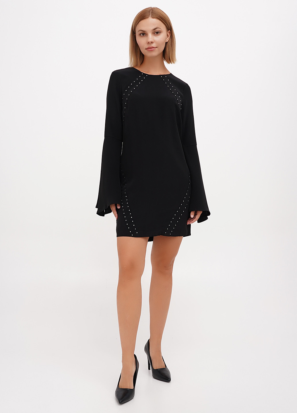 Чорна кежуал сукня а-силует Sassofono однотонна