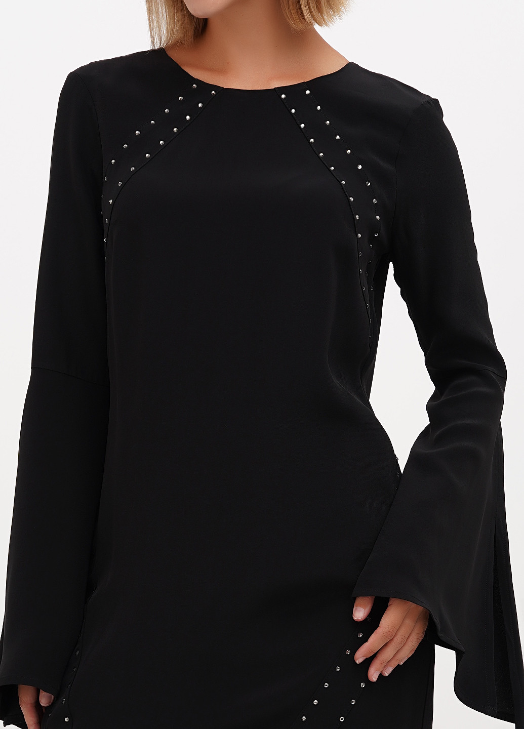 Чорна кежуал сукня а-силует Sassofono однотонна