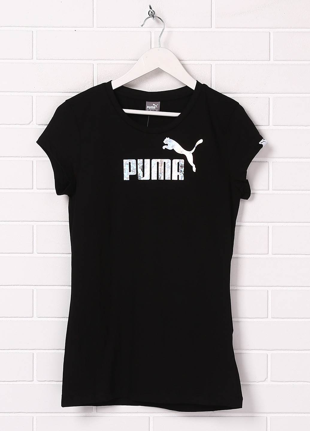 Чорна демісезонна футболка з коротким рукавом Puma