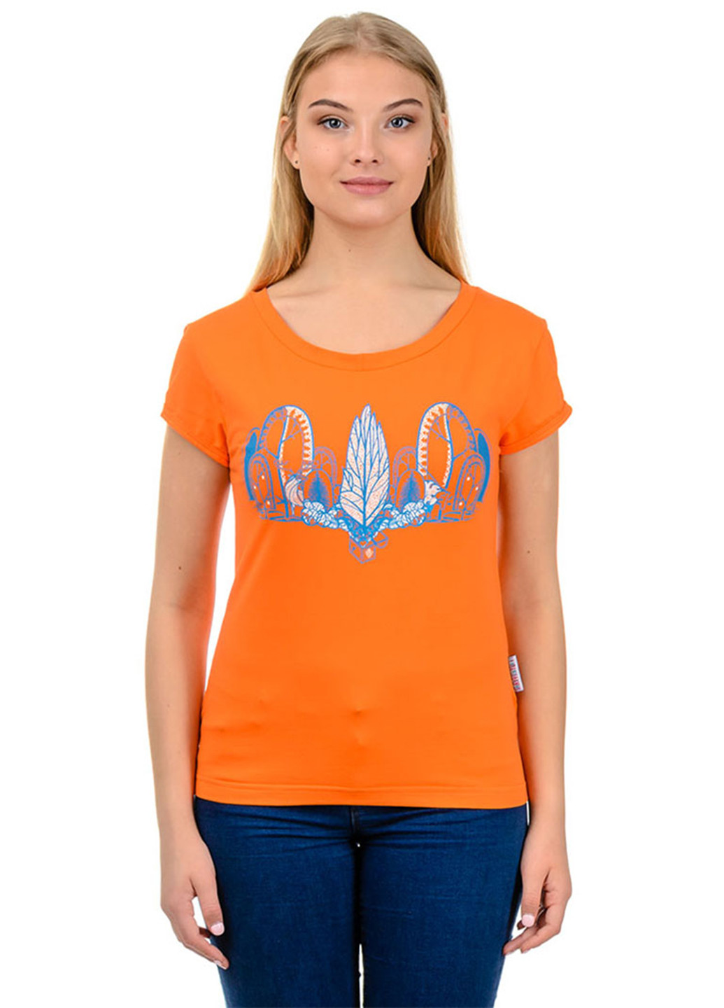 Оранжевая летняя футболка Artystuff