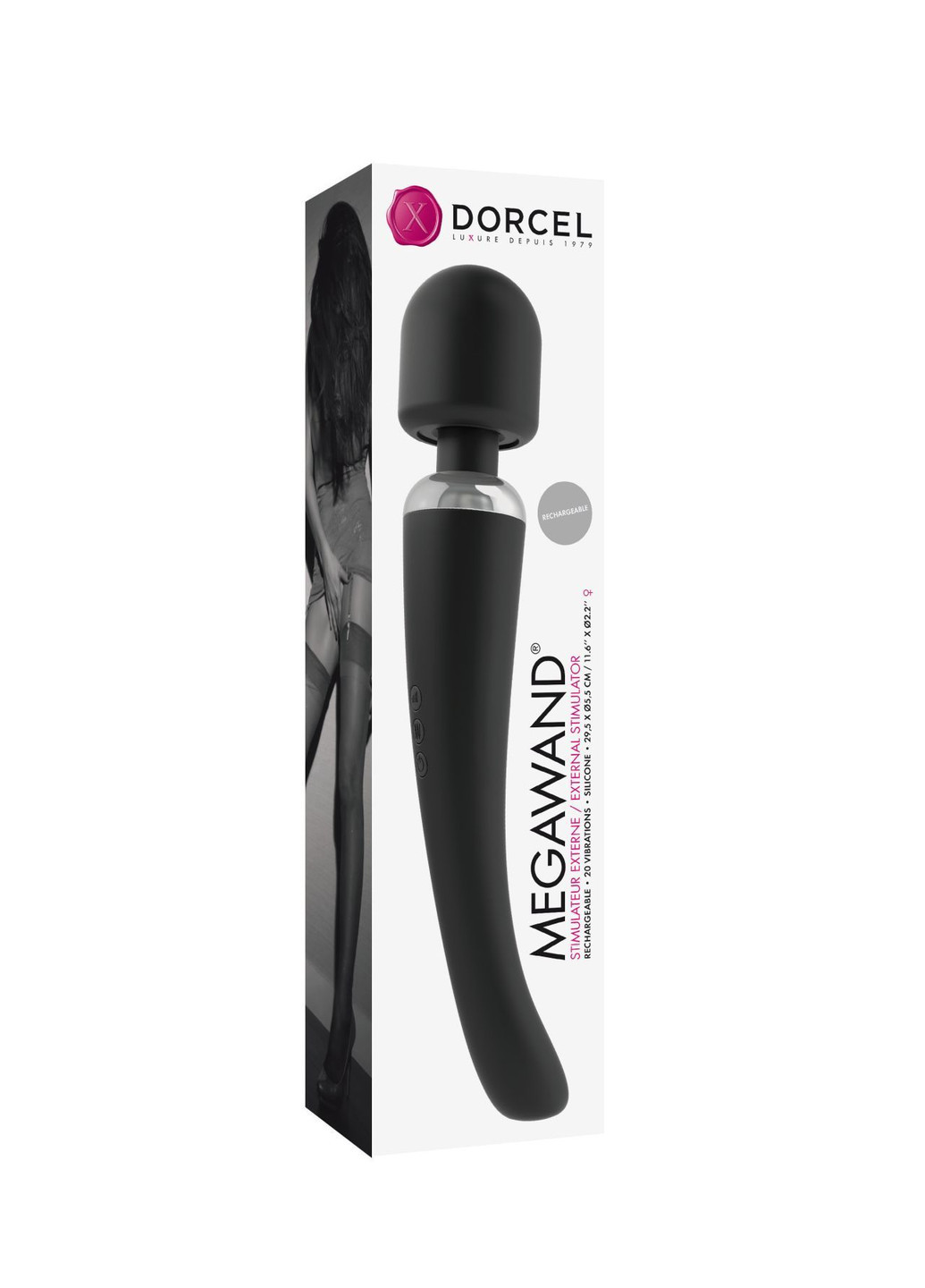 Потужний вибромассажер MEGAWAND Black Dorcel (252146225)