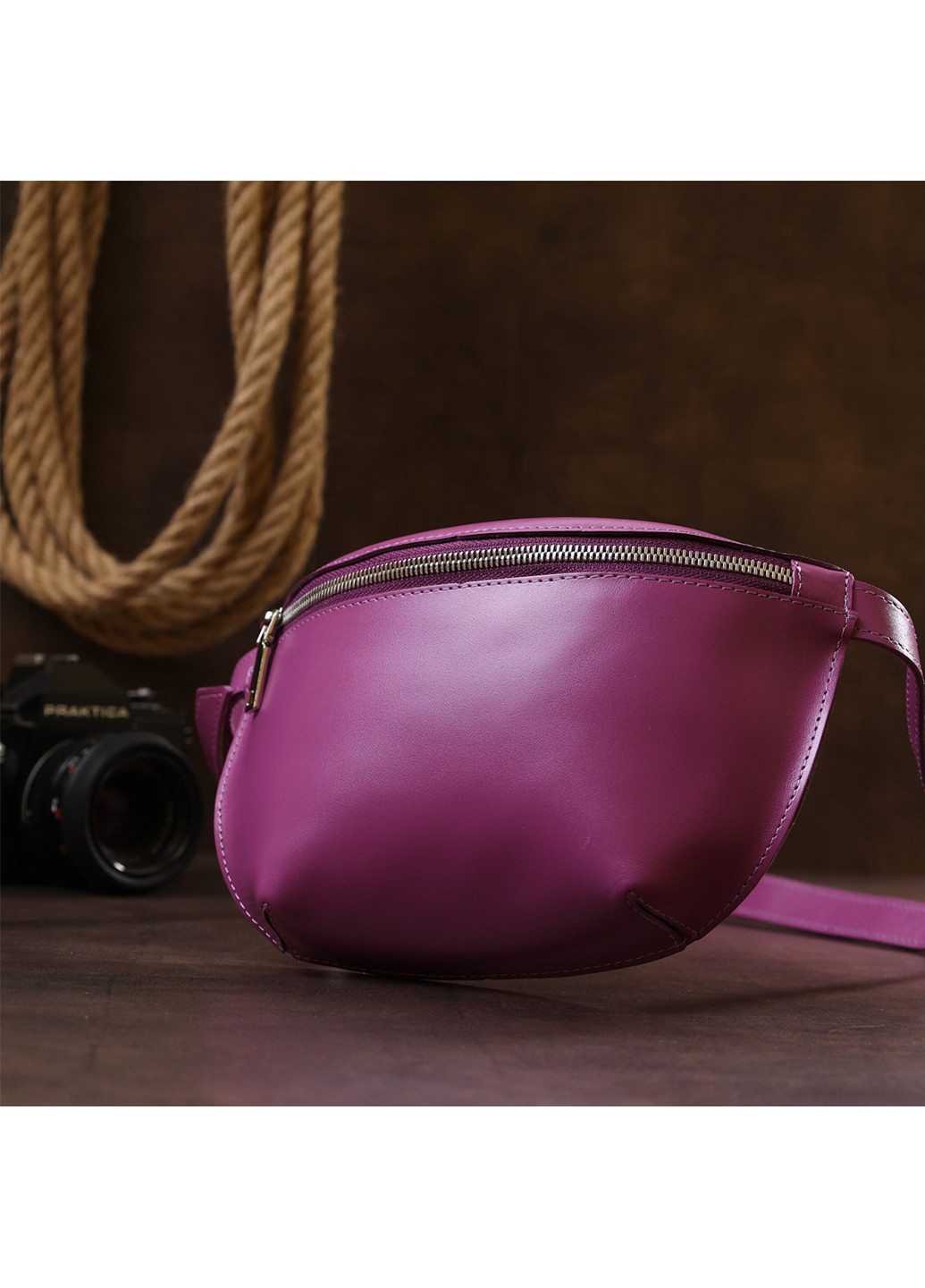 Женская кожаная бананка 23х13х5 см Shvigel (253490512)