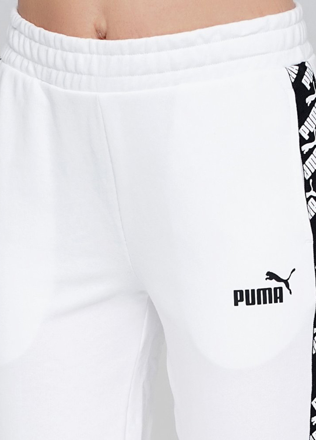 Белые спортивные демисезонные джоггеры брюки Puma