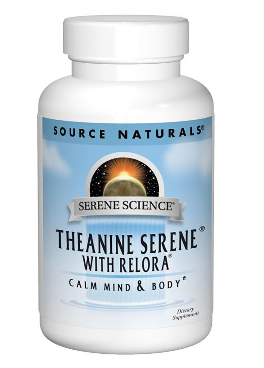 Теанин с Релорой, Serene Science,, 60 таблеток Source Naturals (228292861)