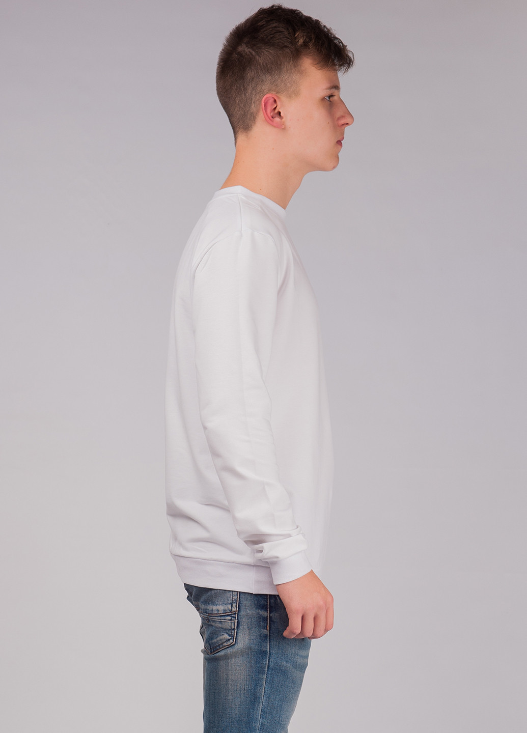 Білий світшот Malta однотонний (162061884)