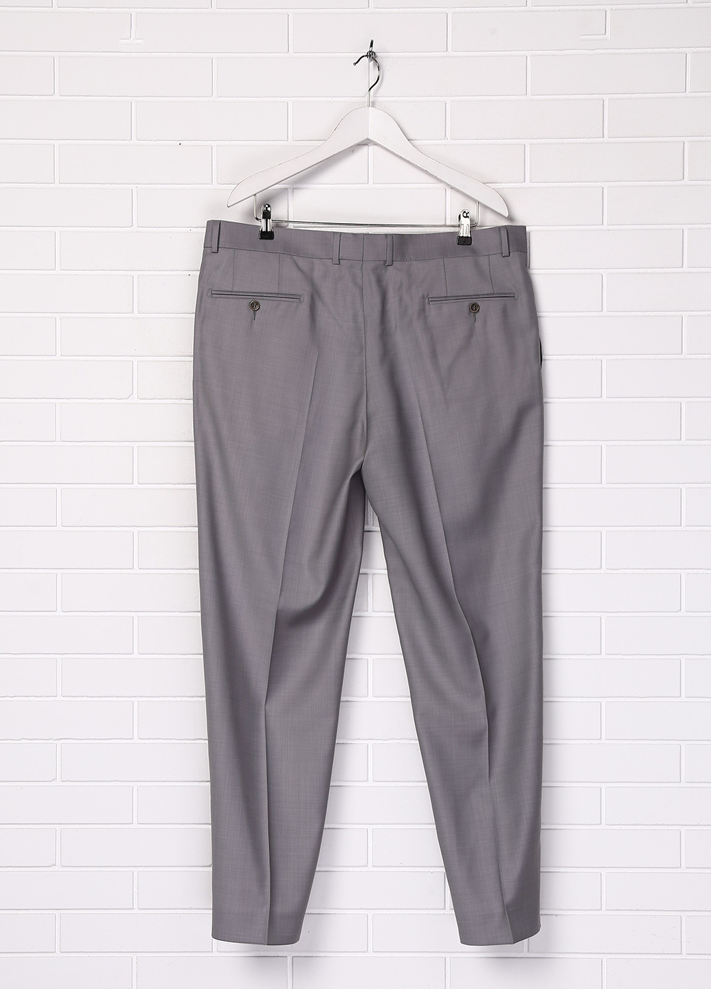 Светло-серые классические демисезонные прямые брюки Bagozza
