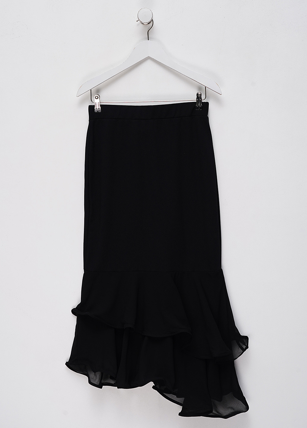 Черная кэжуал однотонная юбка SHEIN годе