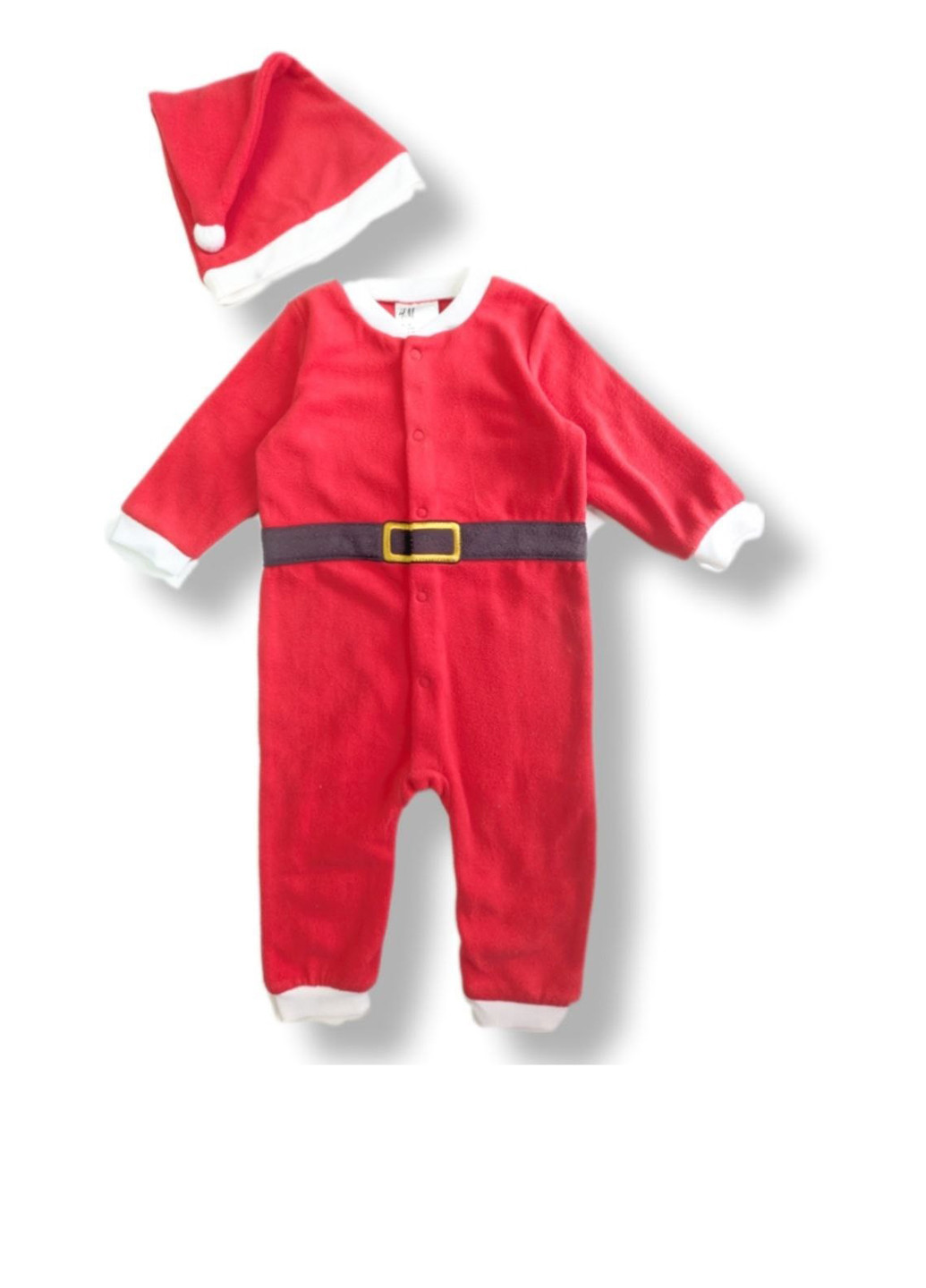 Красный демисезонный комплект (комбинезон, шапка) H&M