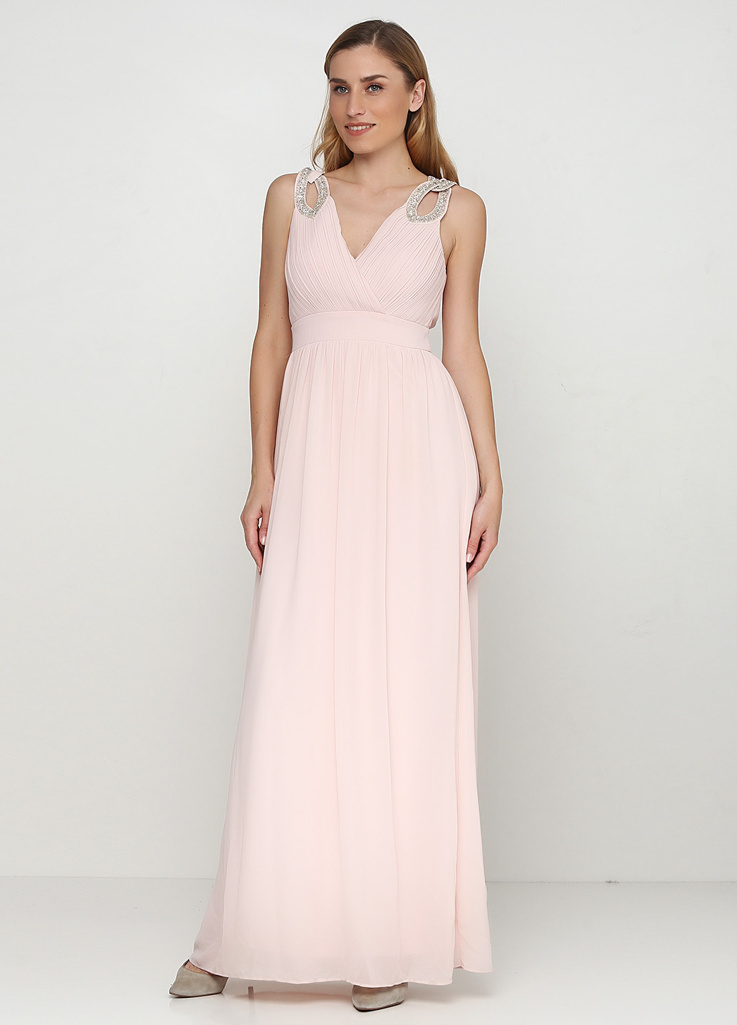 Блідо-рожева вечірня платье Tfnc однотонна