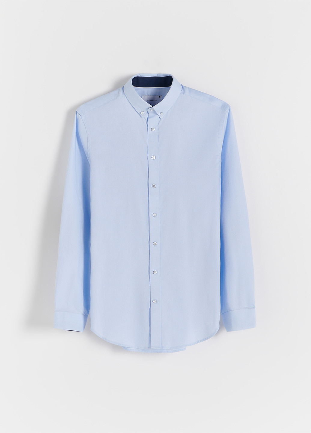 Голубой кэжуал, классическая рубашка однотонная Reserved