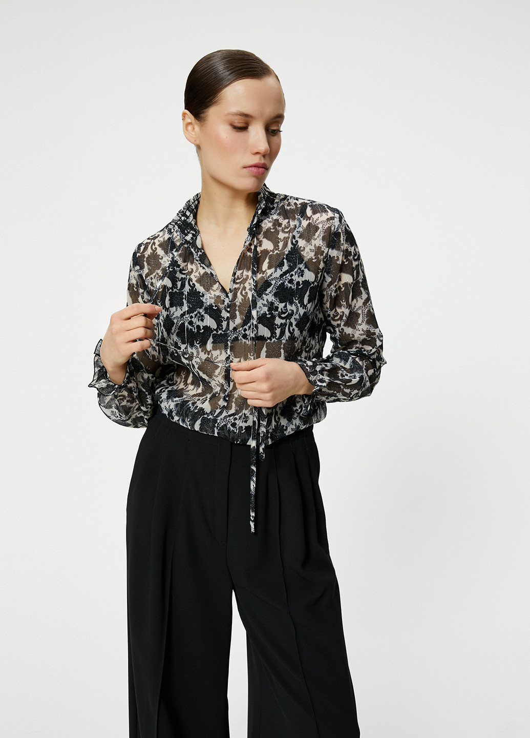 Комбинированная блуза KOTON