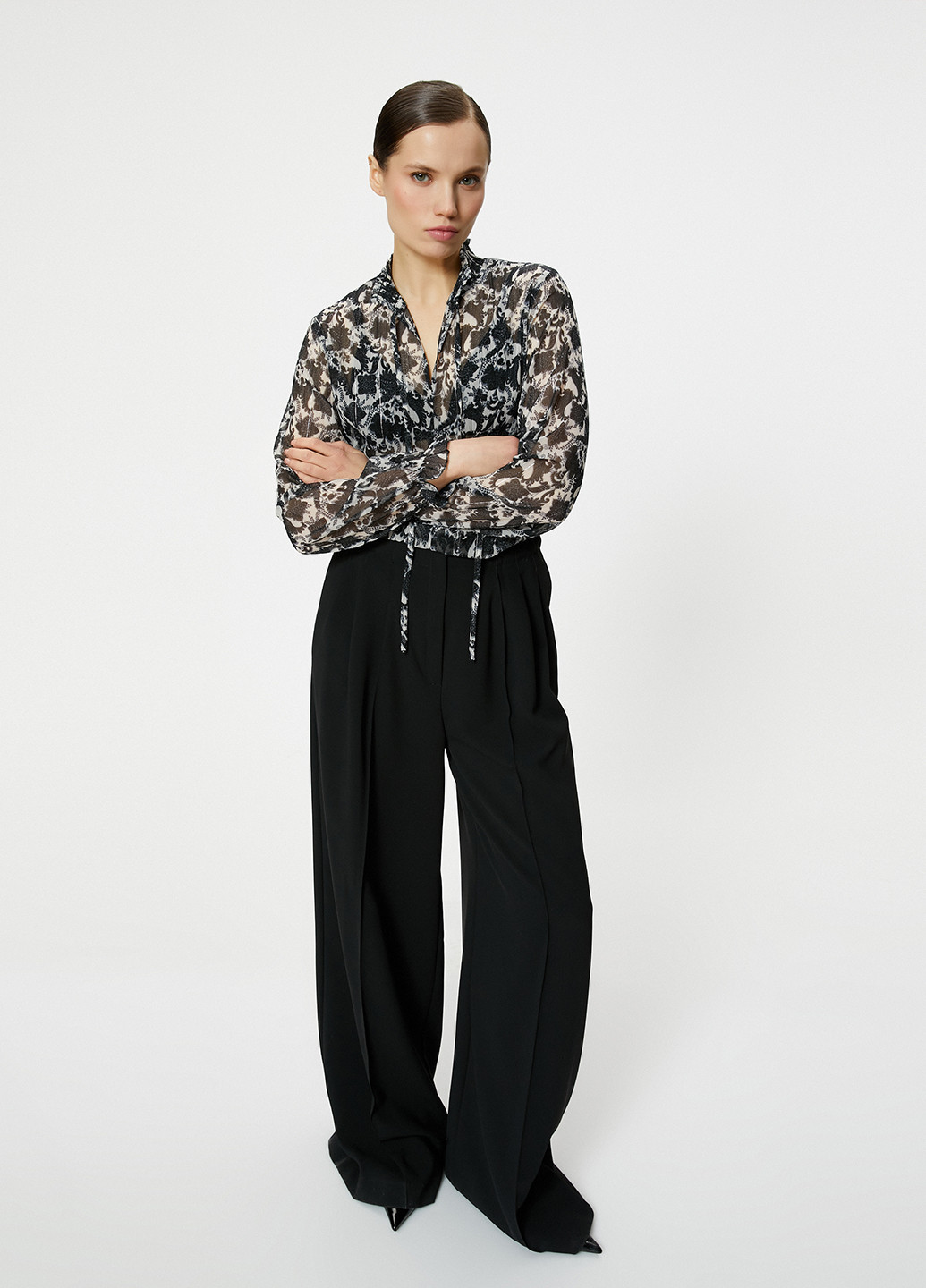 Комбинированная блуза KOTON