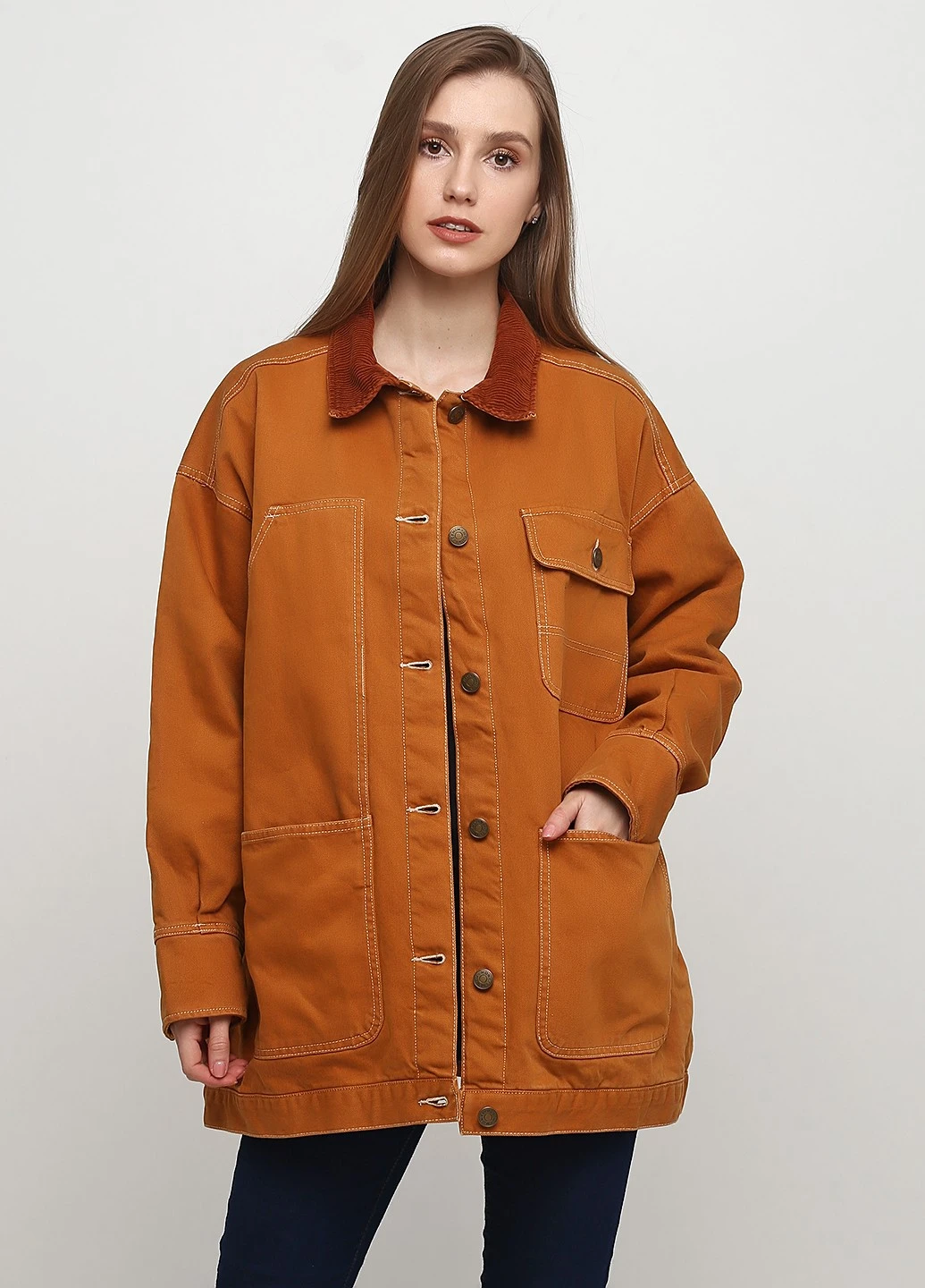 Коричневая демисезонная куртка Monki