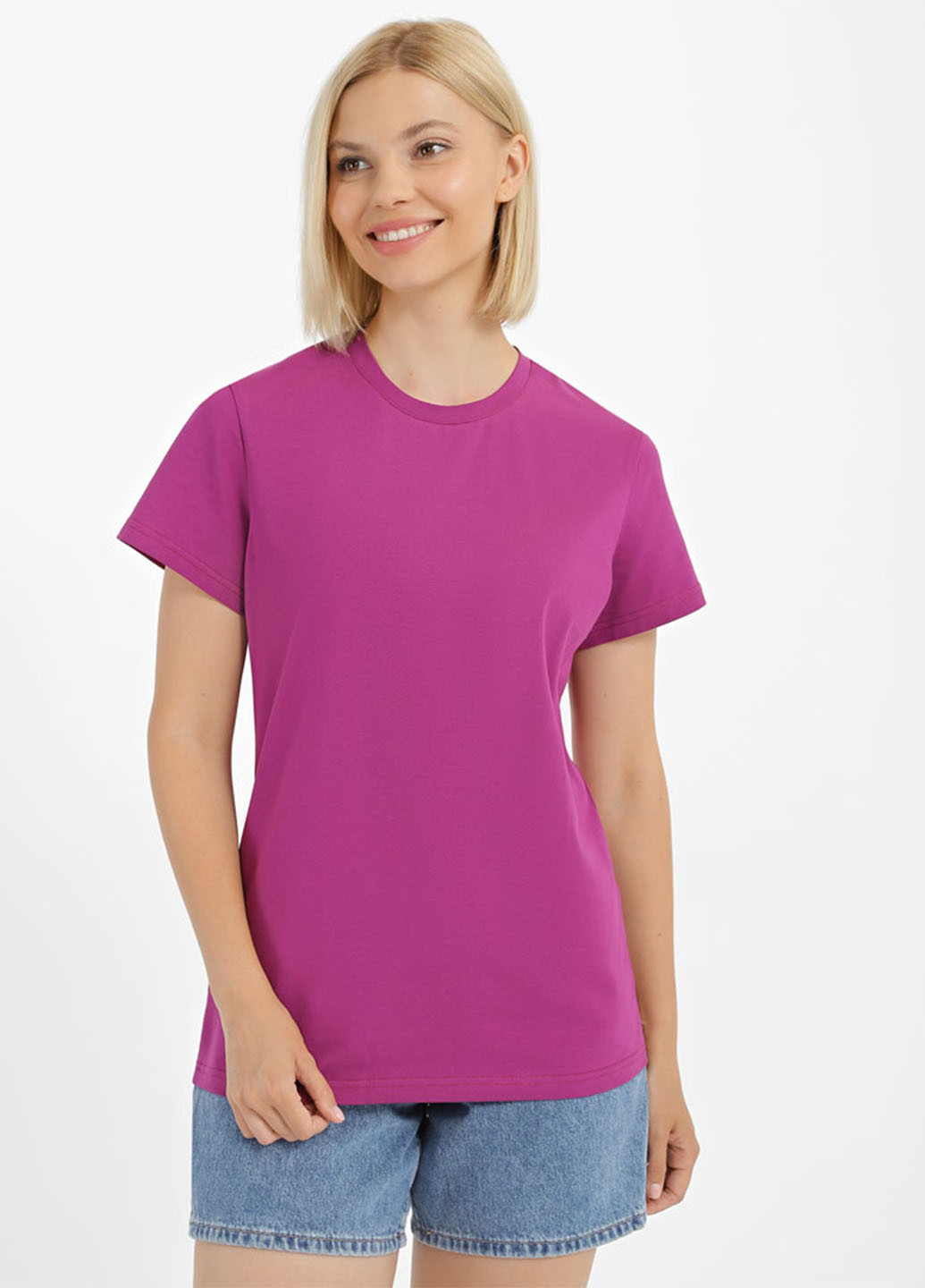 Фуксиновая летняя футболка Promin