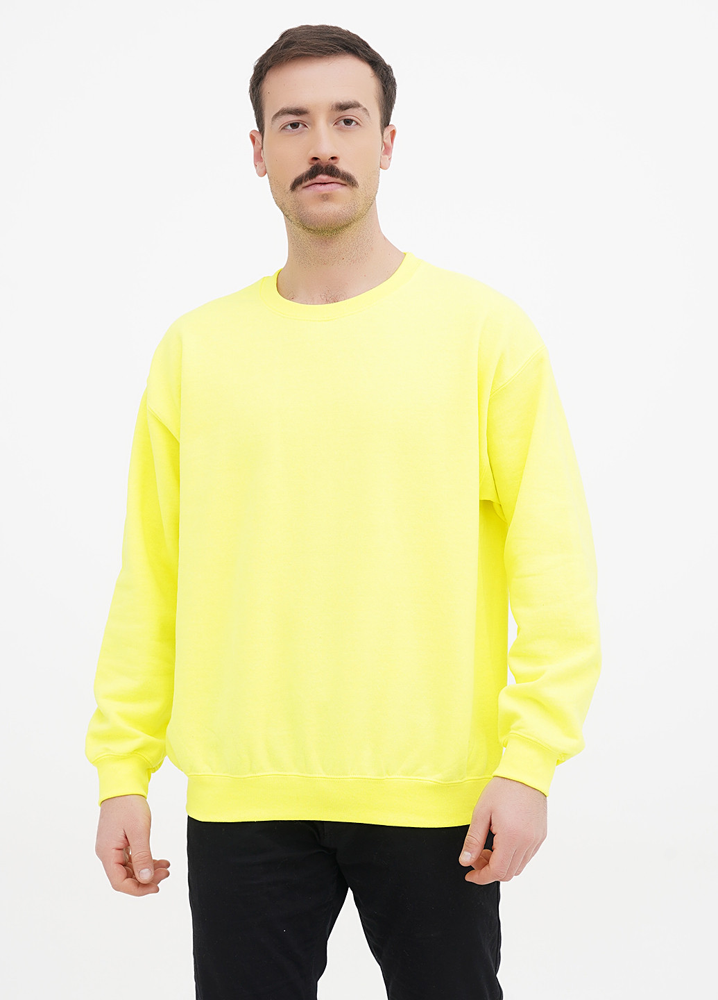 Кислотно-жовтий світшот Gildan однотонний без декору (256670265)