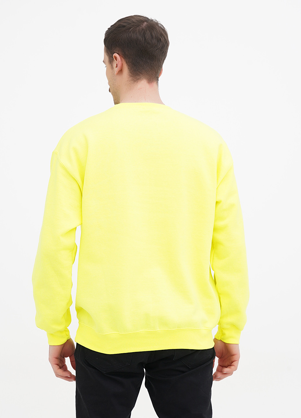 Кислотно-жовтий світшот Gildan однотонний без декору (256670265)