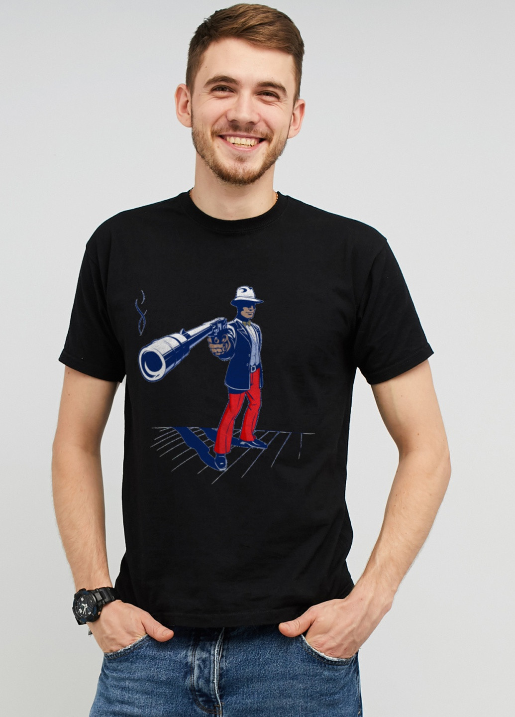 Черная футболка мужская с коротким рукавом Memo