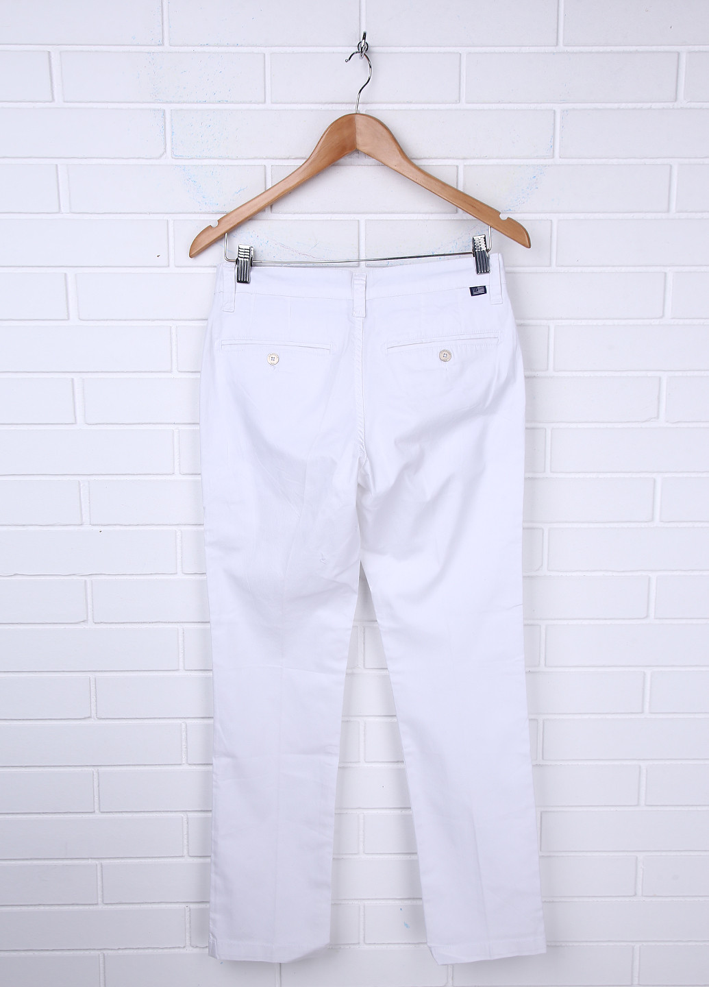 Белые кэжуал летние прямые брюки Original Marines