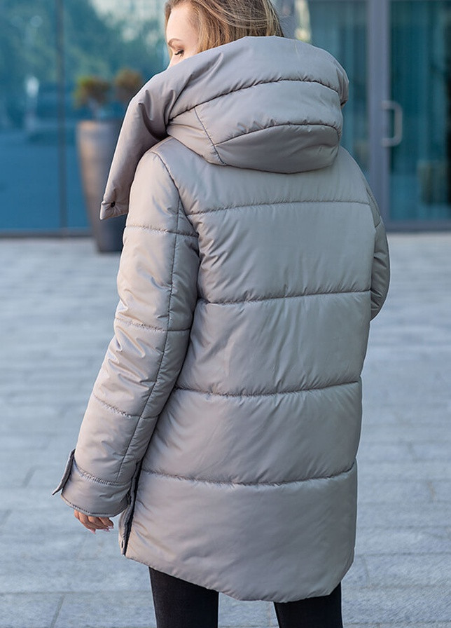Бежева зимня зимова жіноча куртка магда MioRichi