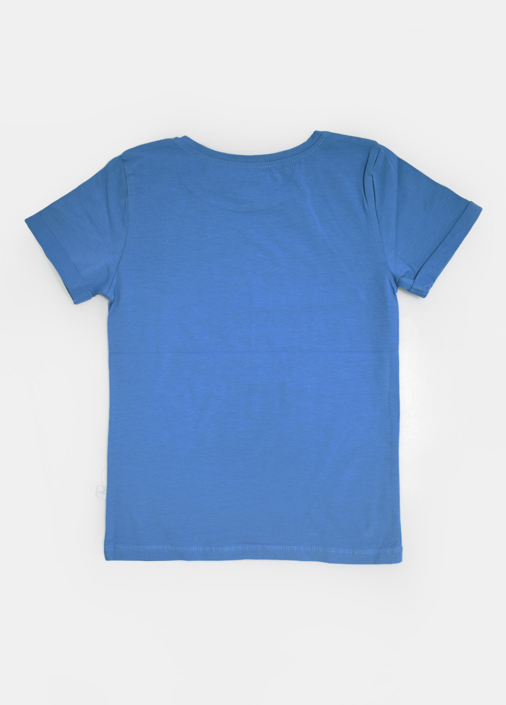 Светло-синяя летняя футболка Фламинго