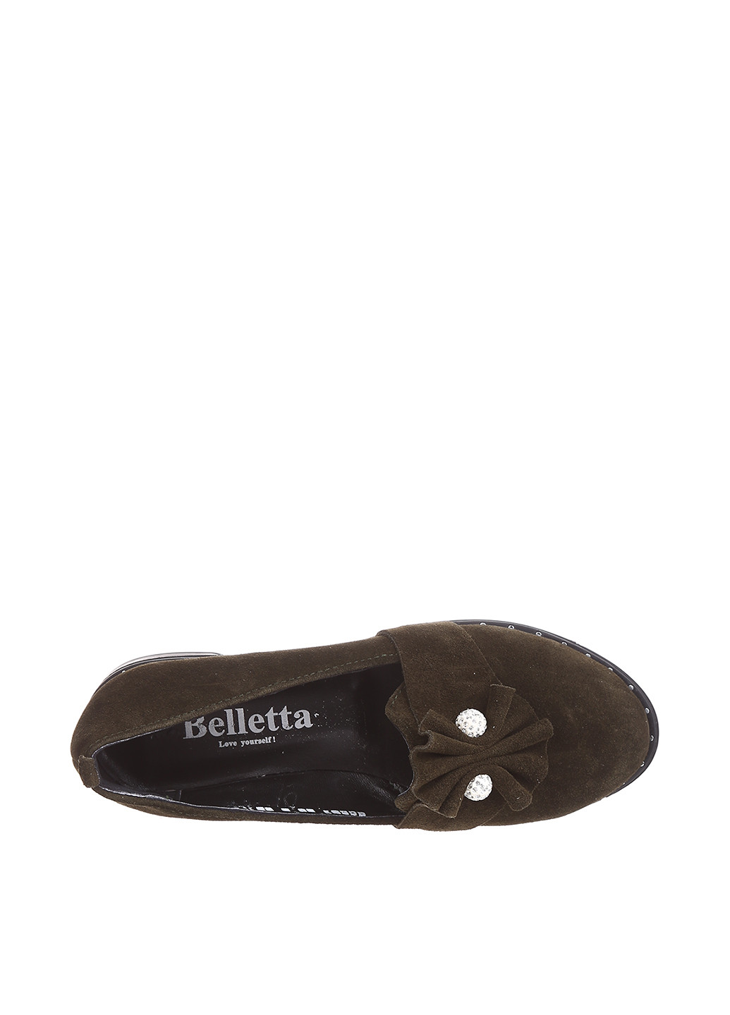 Туфли Belletta на низком каблуке с бусинами
