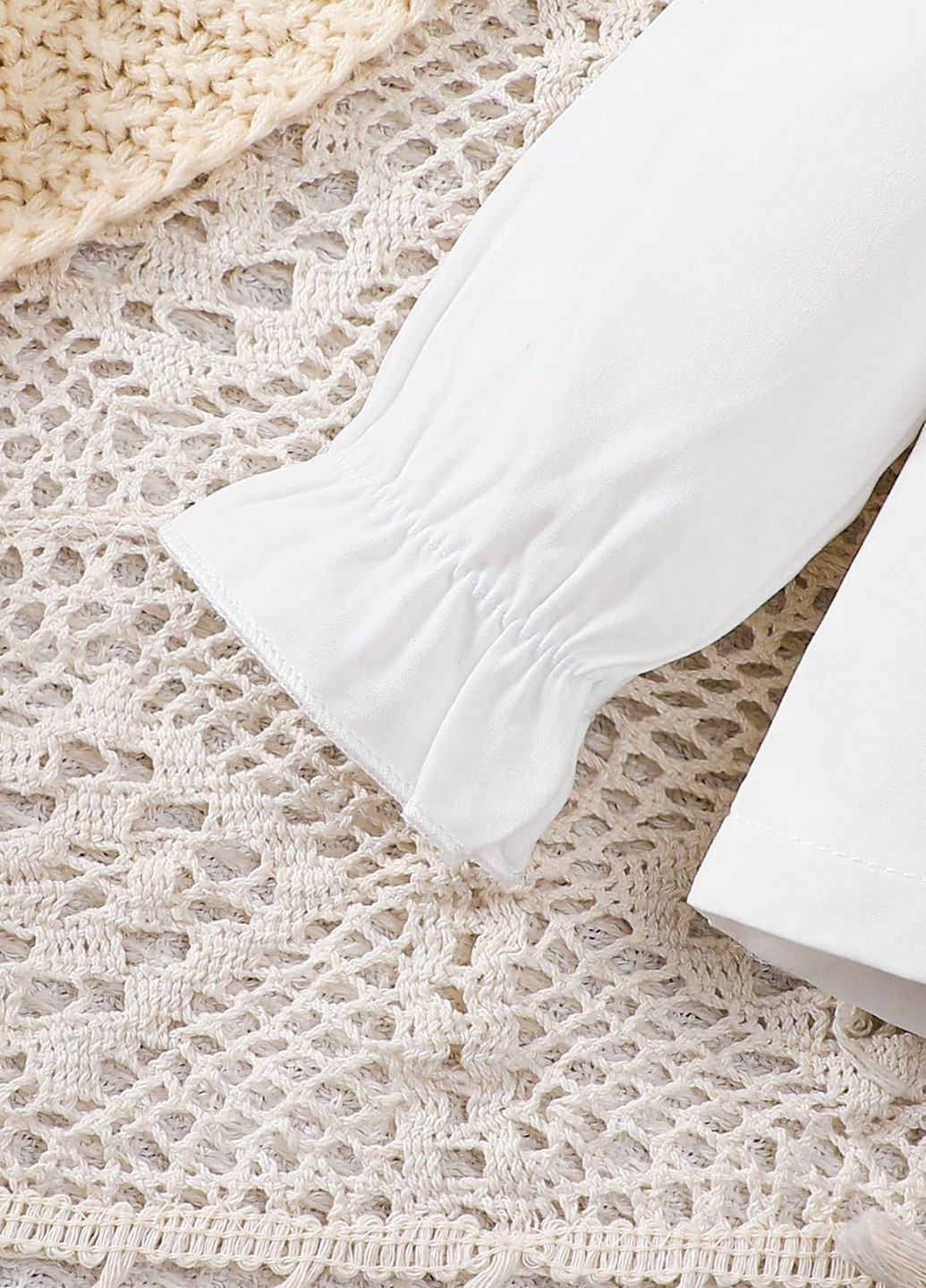 Черно-белый демисезонный комплект (блуза, сарафан) SHEIN