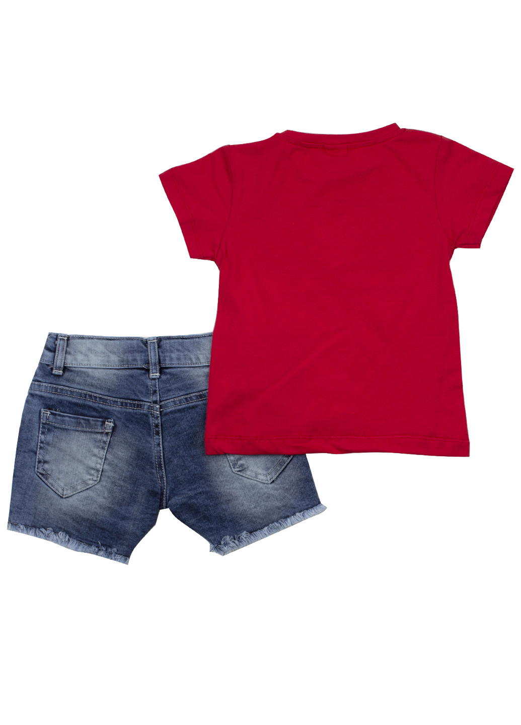 Червоний літній комплект (футболка, шорти) Sani