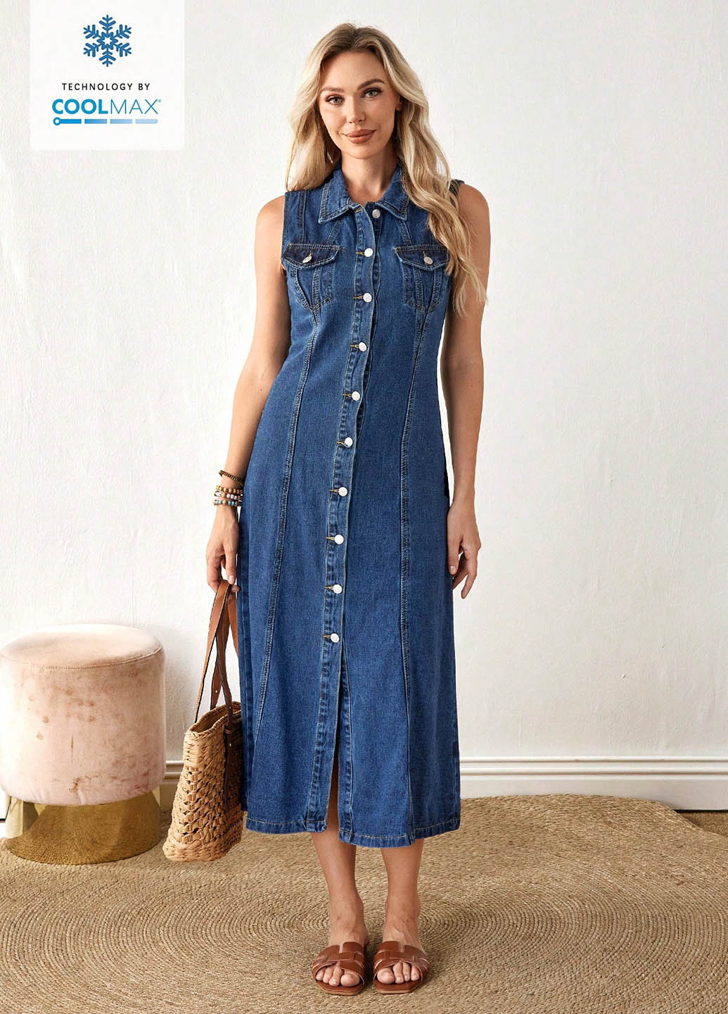 Синя джинсова сукня SHEIN варенка