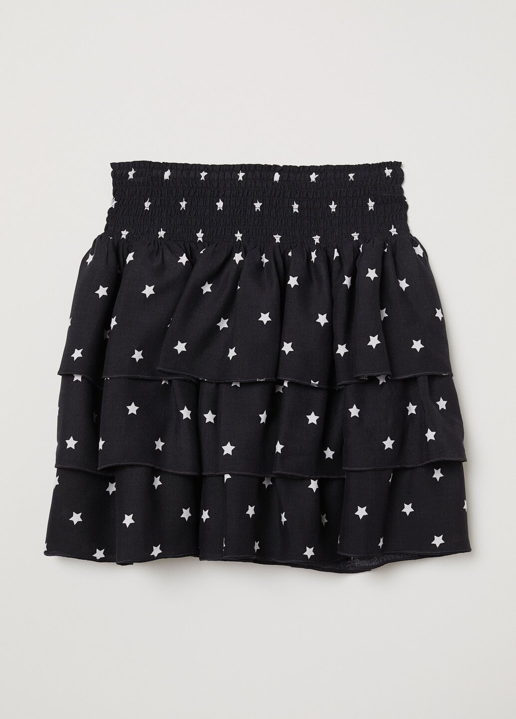 Черная кэжуал с звездным узором юбка H&M