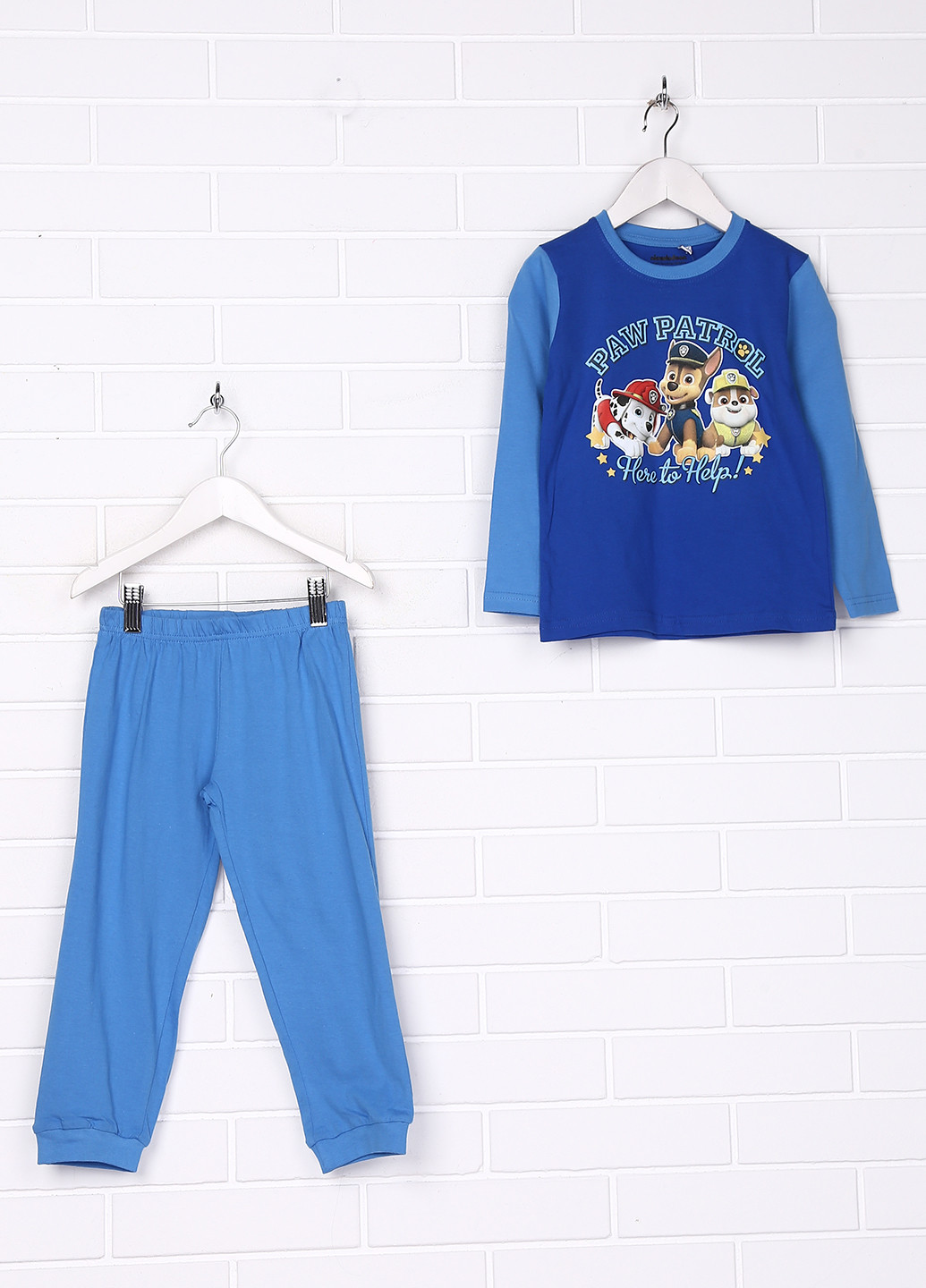 Светло-синяя всесезон пижама (лонгслив, брюки) Disney