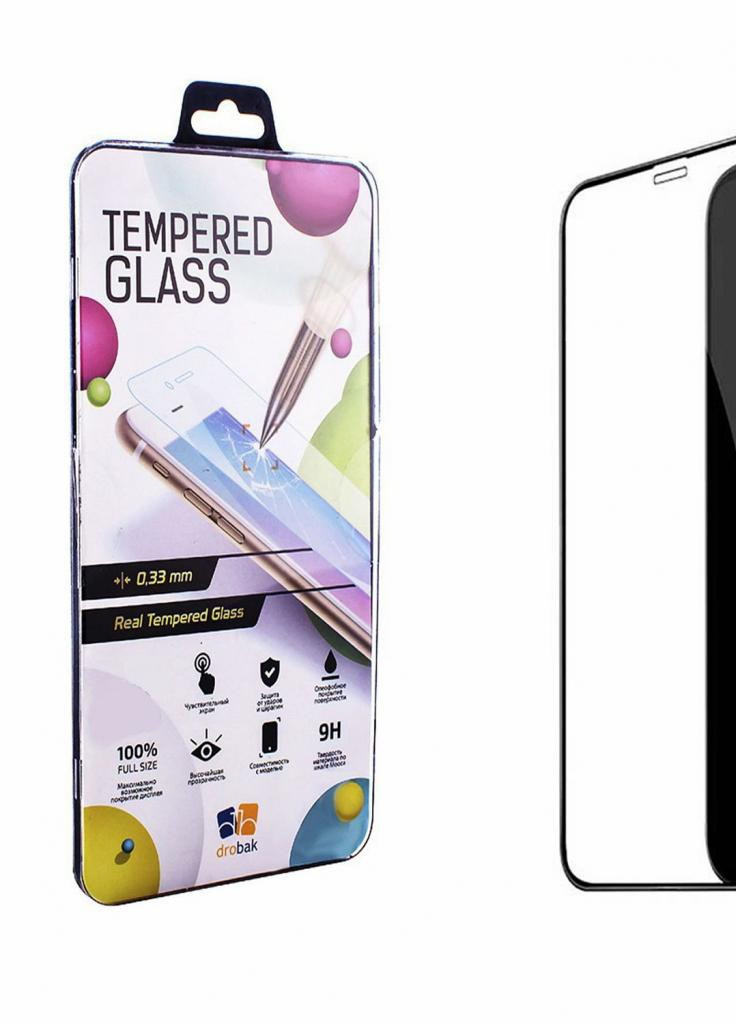 Стекло защитное для iPhone 11 Pro Max (Black) (500277) Drobak (203969312)