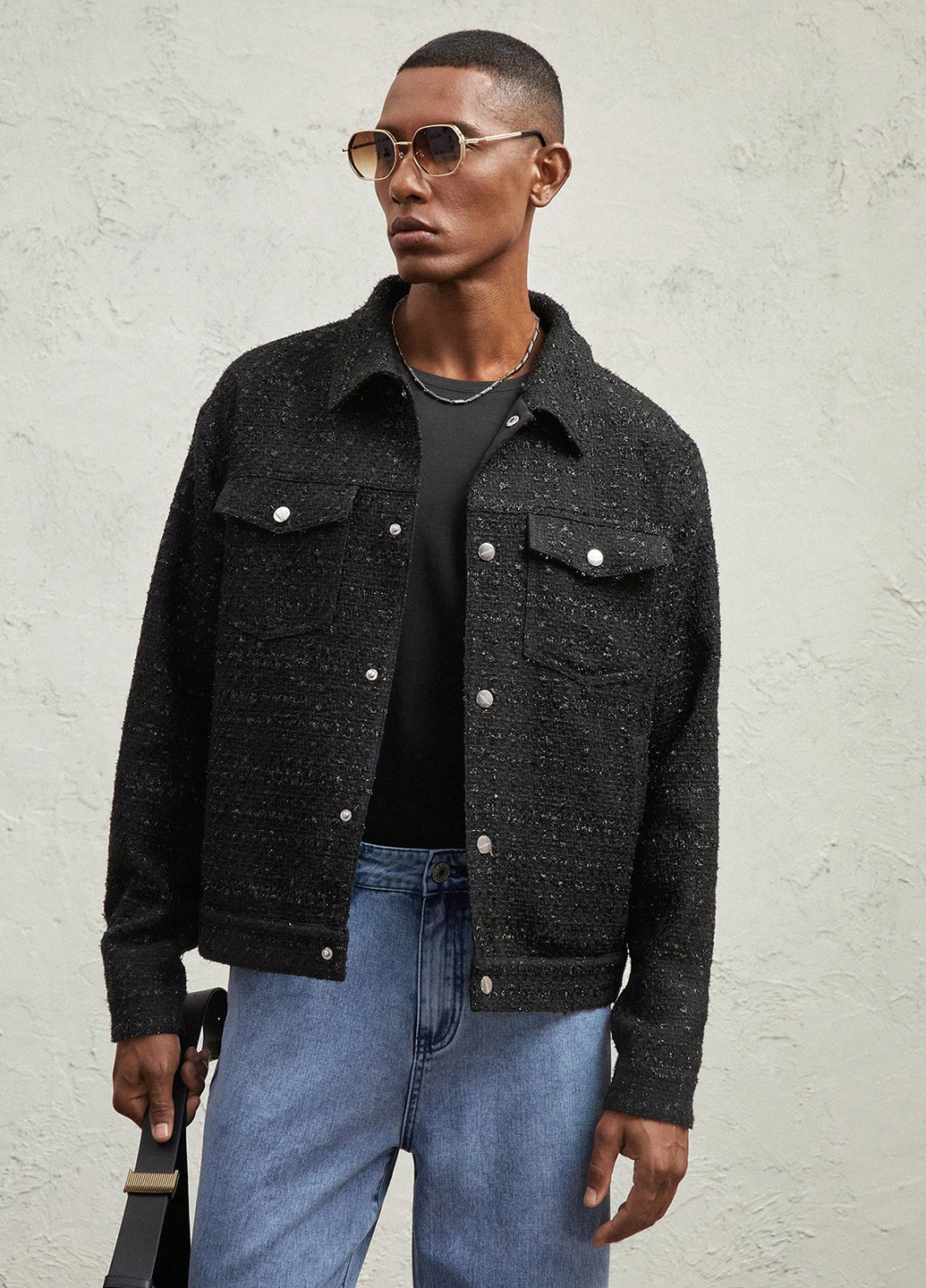 Чорна демісезонна куртка SHEIN