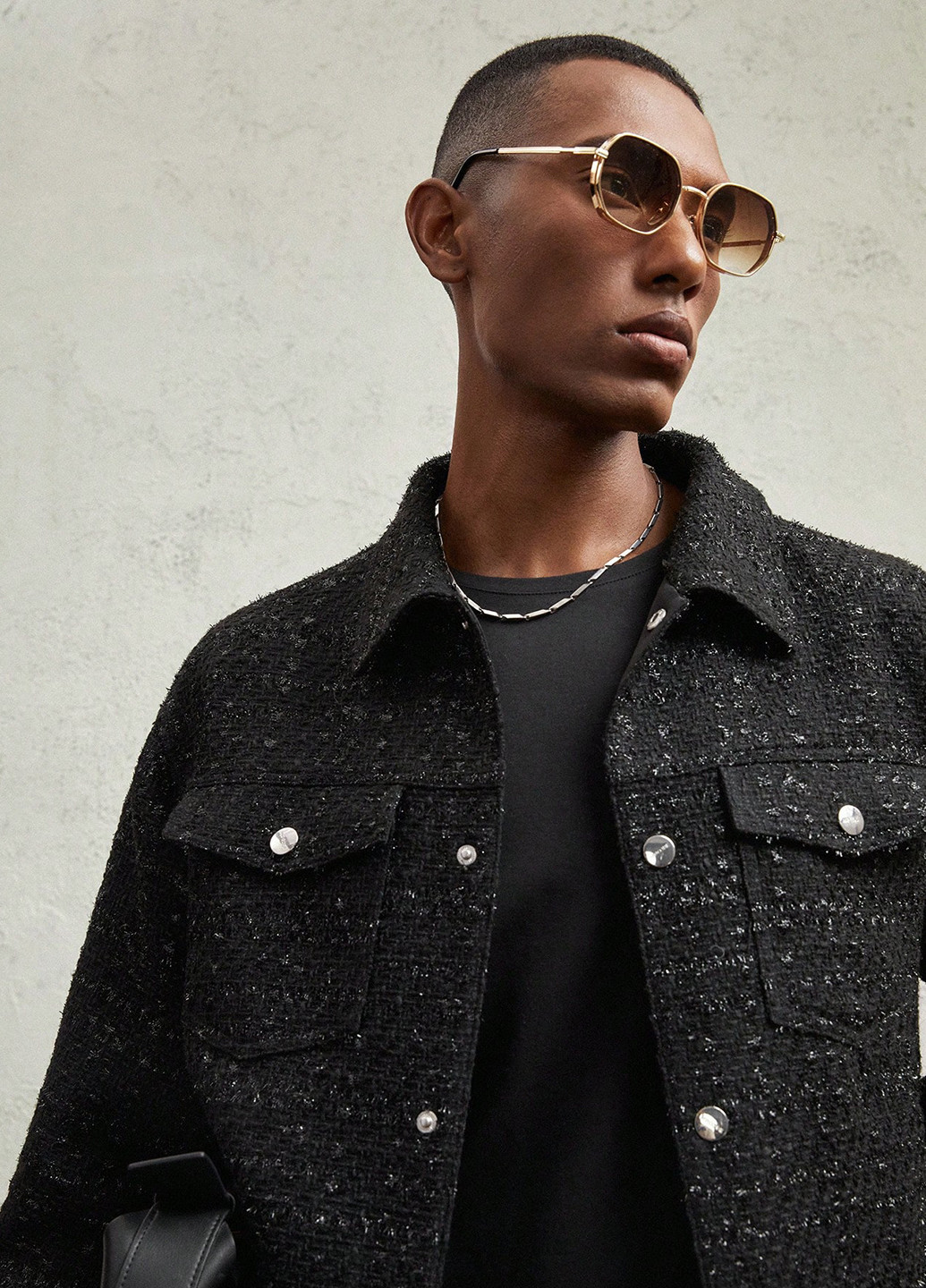 Чорна демісезонна куртка SHEIN