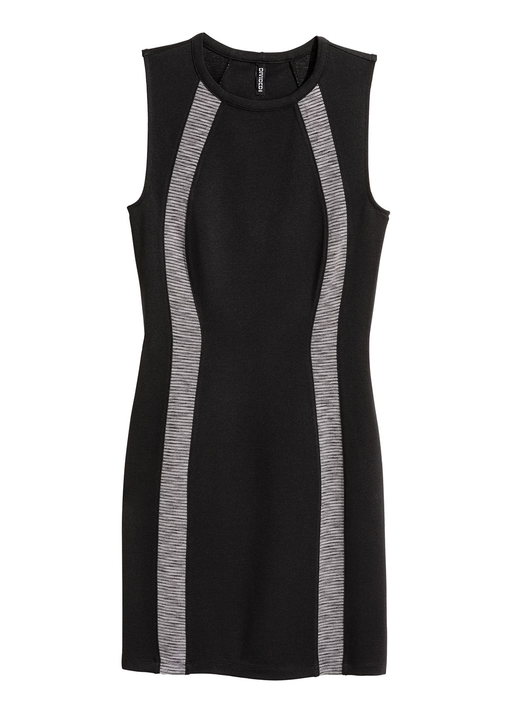 Чорна кежуал плаття, сукня футляр H&M з абстрактним візерунком