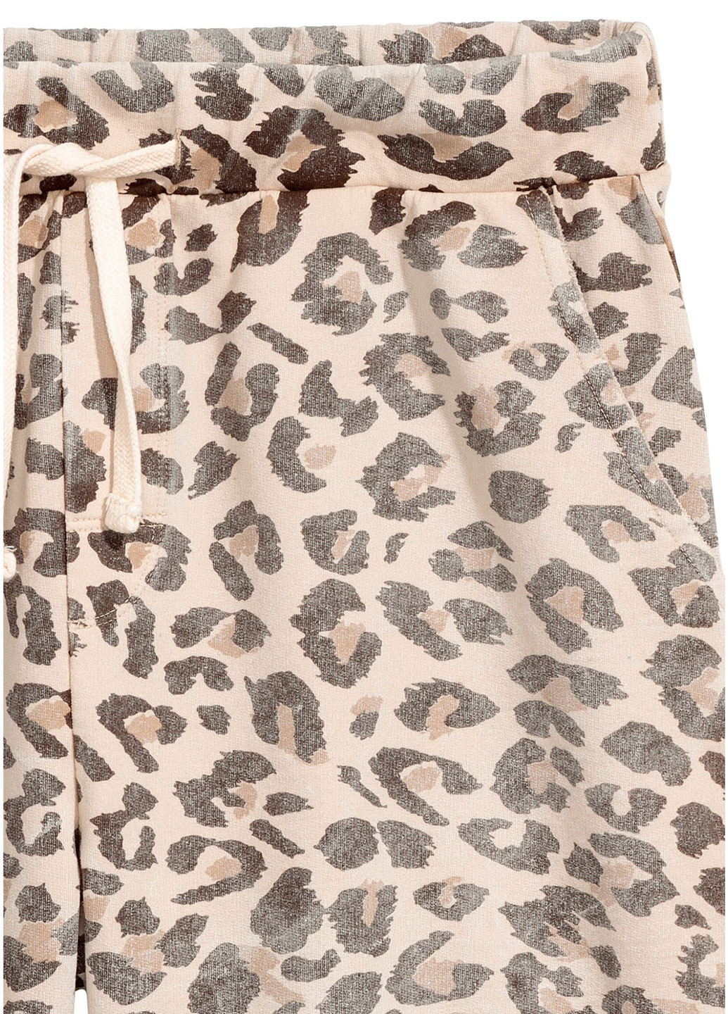 Шорты H&M леопардовые светло-бежевые кэжуалы хлопок