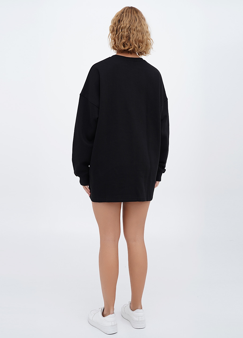 Черное кэжуал платье платье-свитшот PrettyLittleThing однотонное