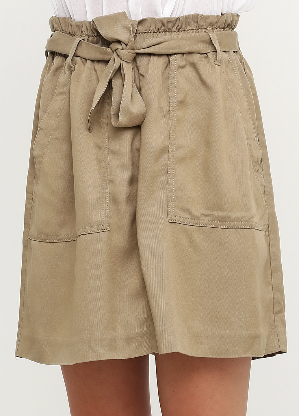 Оливковая кэжуал однотонная юбка H&M мини