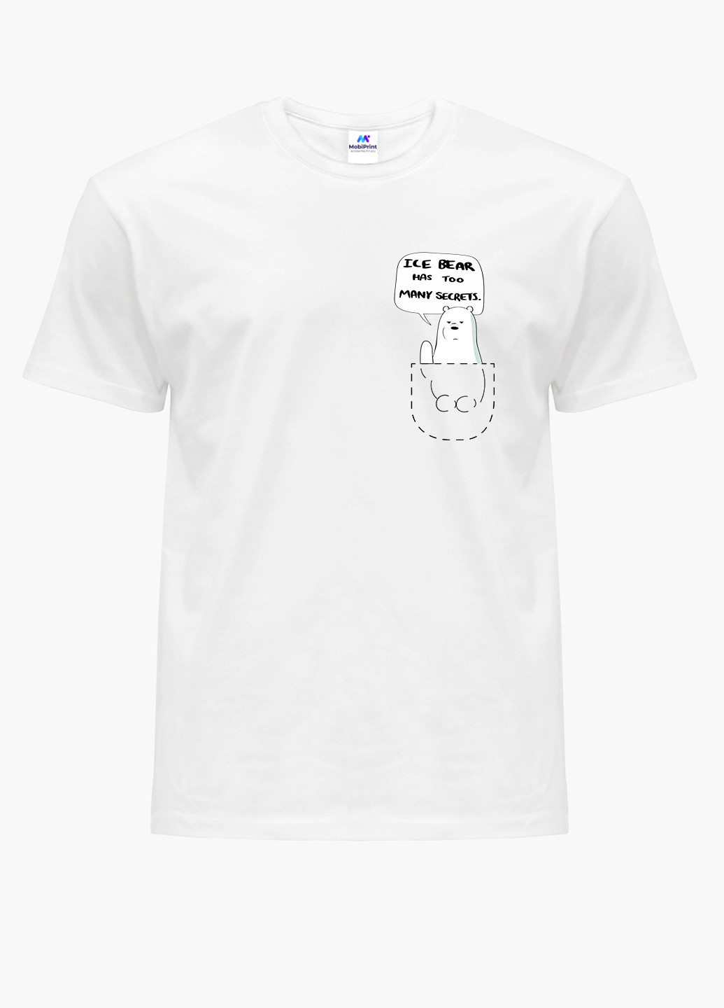 Белая демисезонная футболка детская вся правда о медведях (we bare bears) белый (9224-2904) 164 см MobiPrint