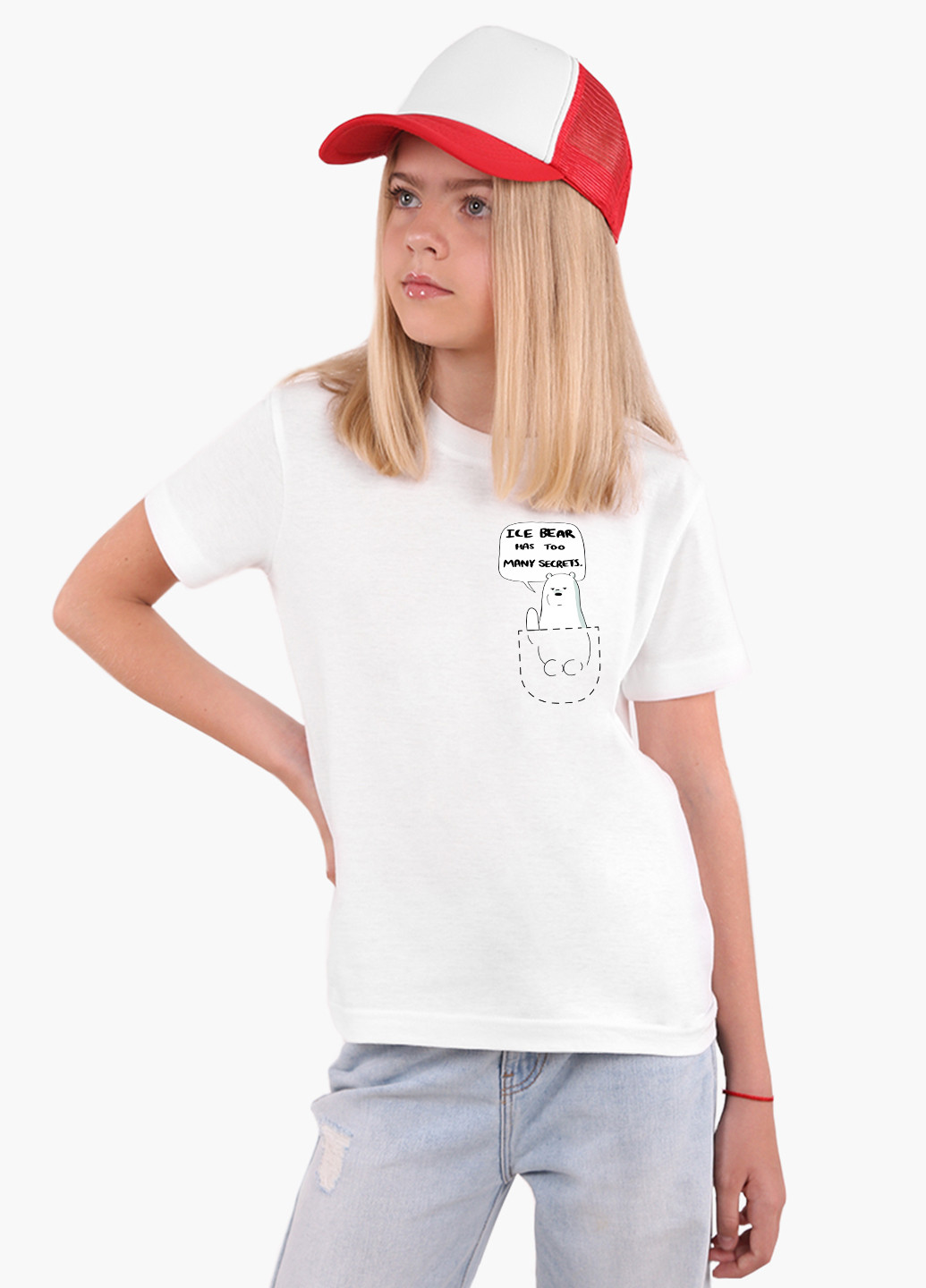 Белая демисезонная футболка детская вся правда о медведях (we bare bears) белый (9224-2904) 164 см MobiPrint