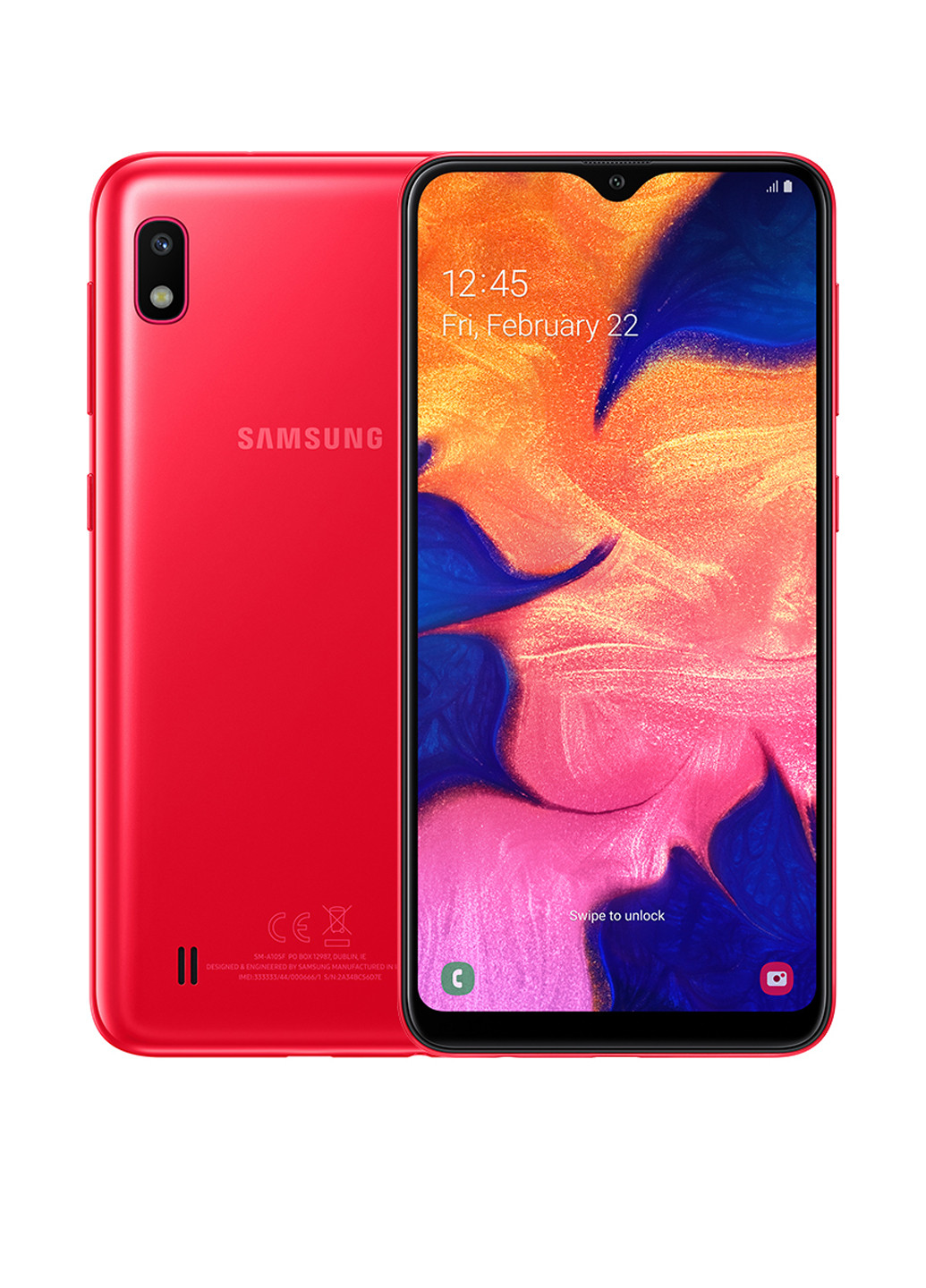 Смартфон Samsung Galaxy A10 2/32GB Red (SM-A105FZRGSEK) красный