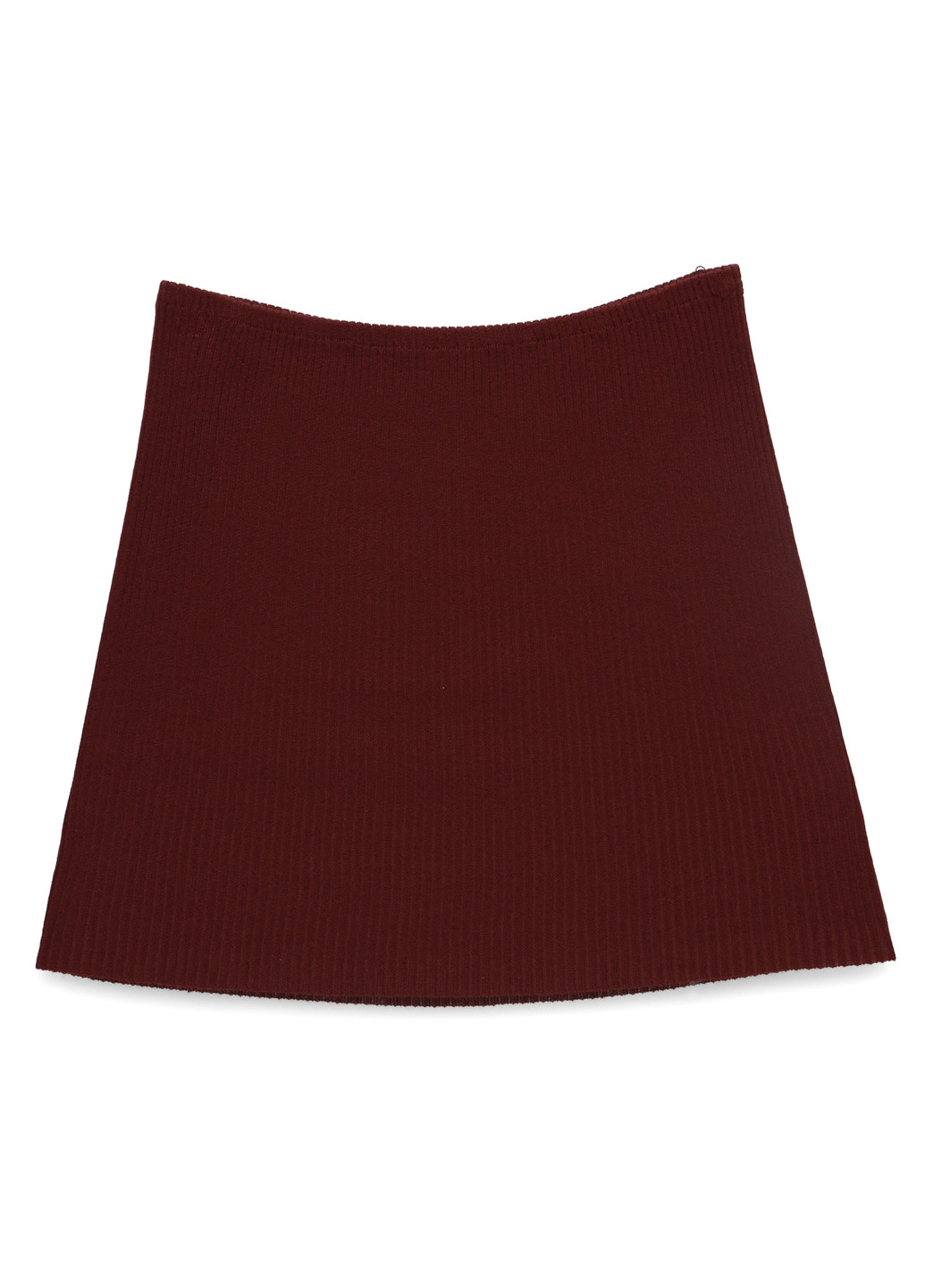 Бордовая кэжуал однотонная юбка Missguided а-силуэта (трапеция)