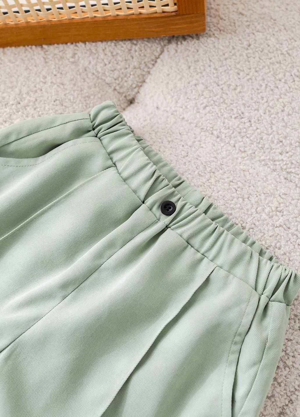 М'ятний літній костюм (піджак, шорти) з шортами SHEIN