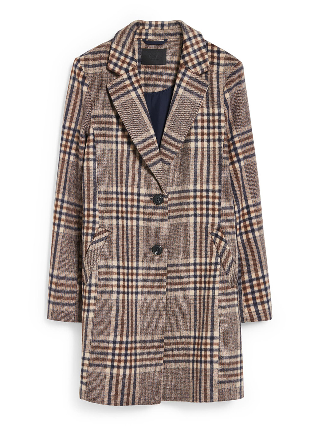 Бежевое демисезонное Пальто однобортное C&A