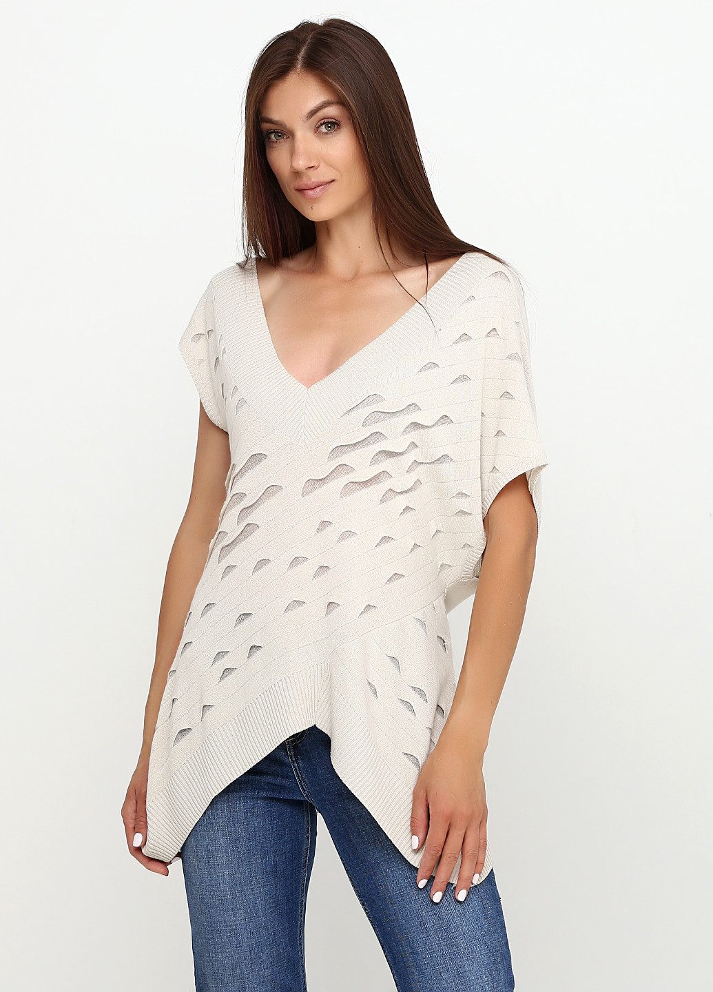 Бежевая демисезонная блуза Oblique