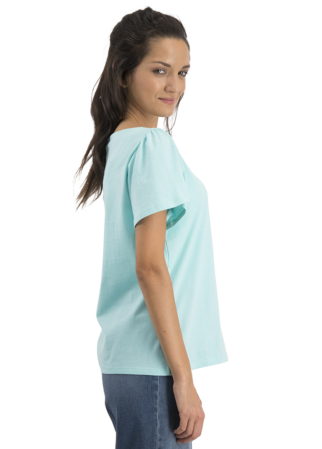Голубая летняя футболка United Colors of Benetton