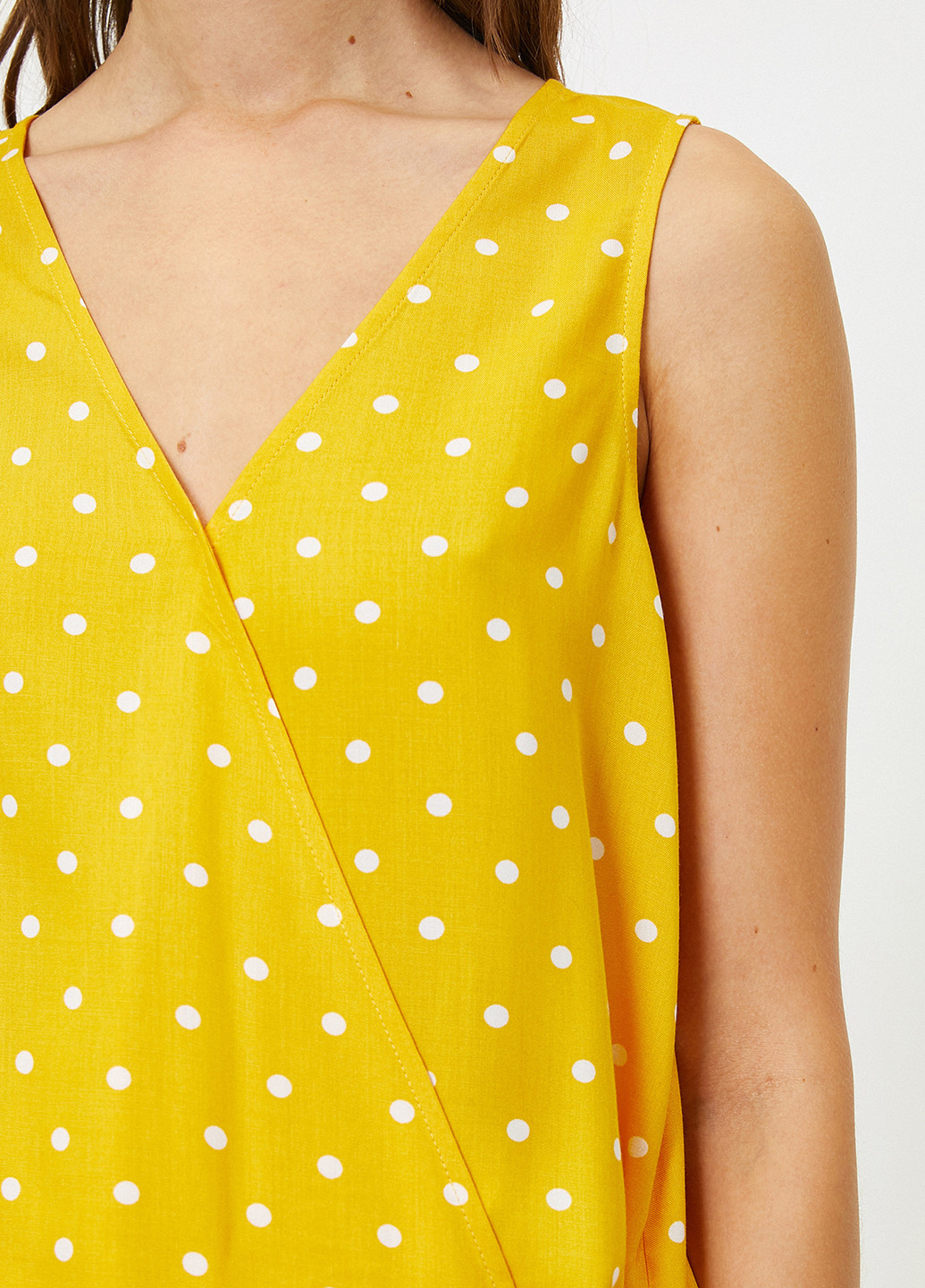 Желтая летняя блуза на запах KOTON