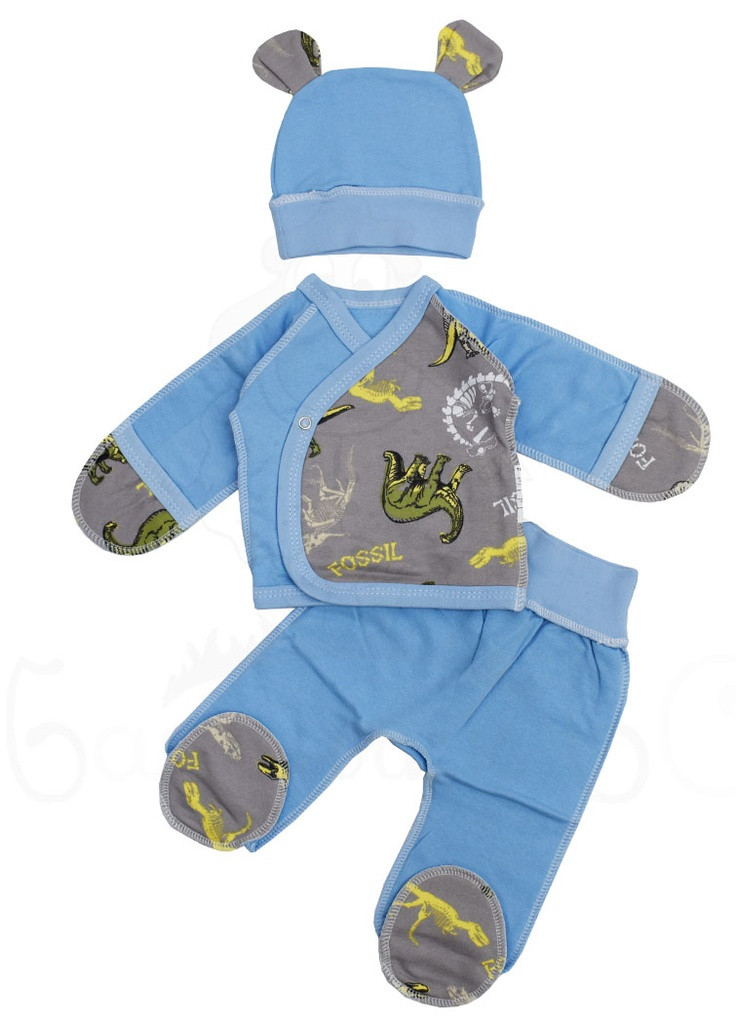 Голубой зимний набор в роддом для новорожденного Баранчик БО